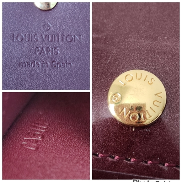 Auth Louis Vuitton Vernis Amarante Envelope Card Case - Picture 6 of 8